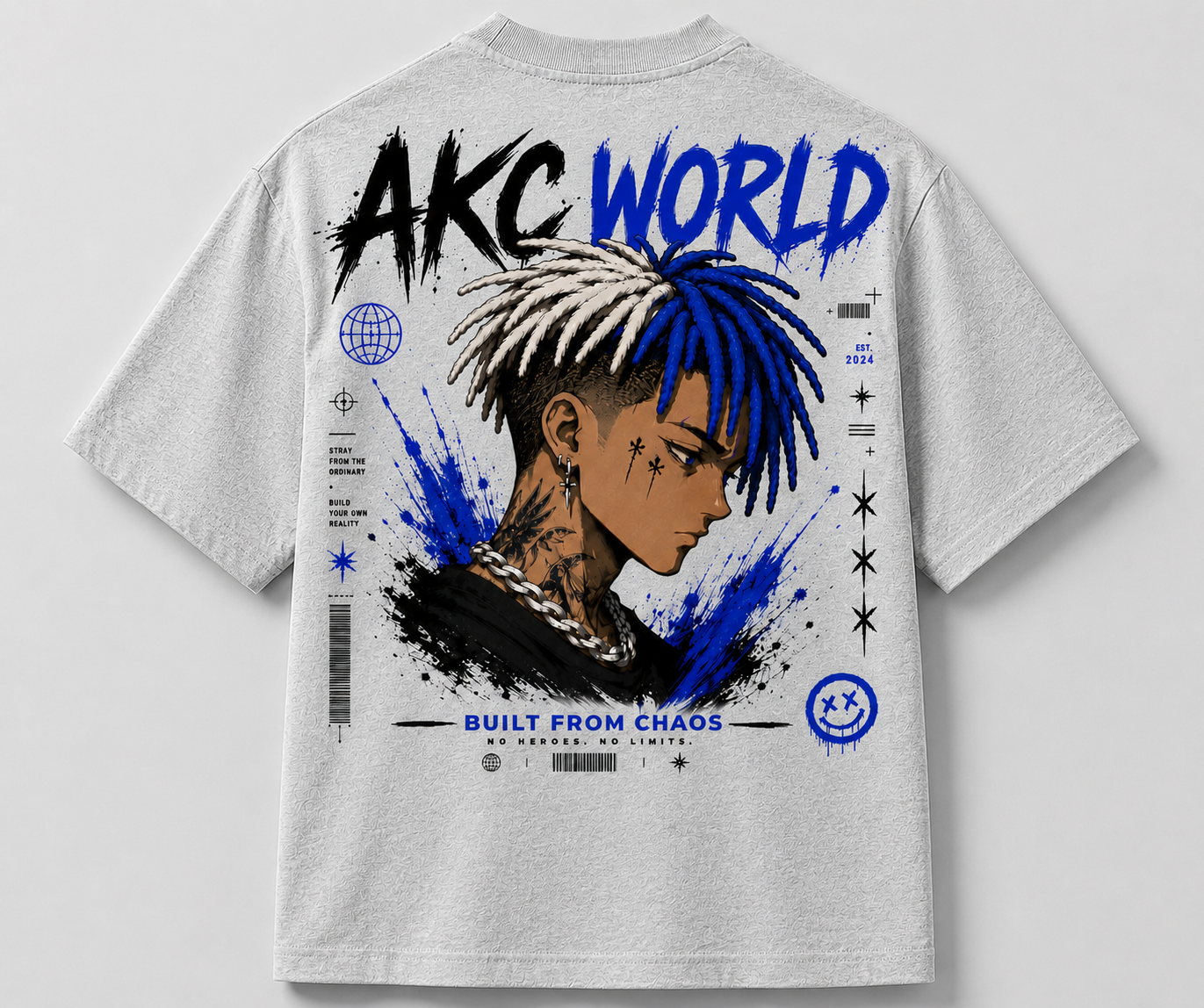 AKC World Oversize T-Shirt – Built From Chaos Streetwear Edition