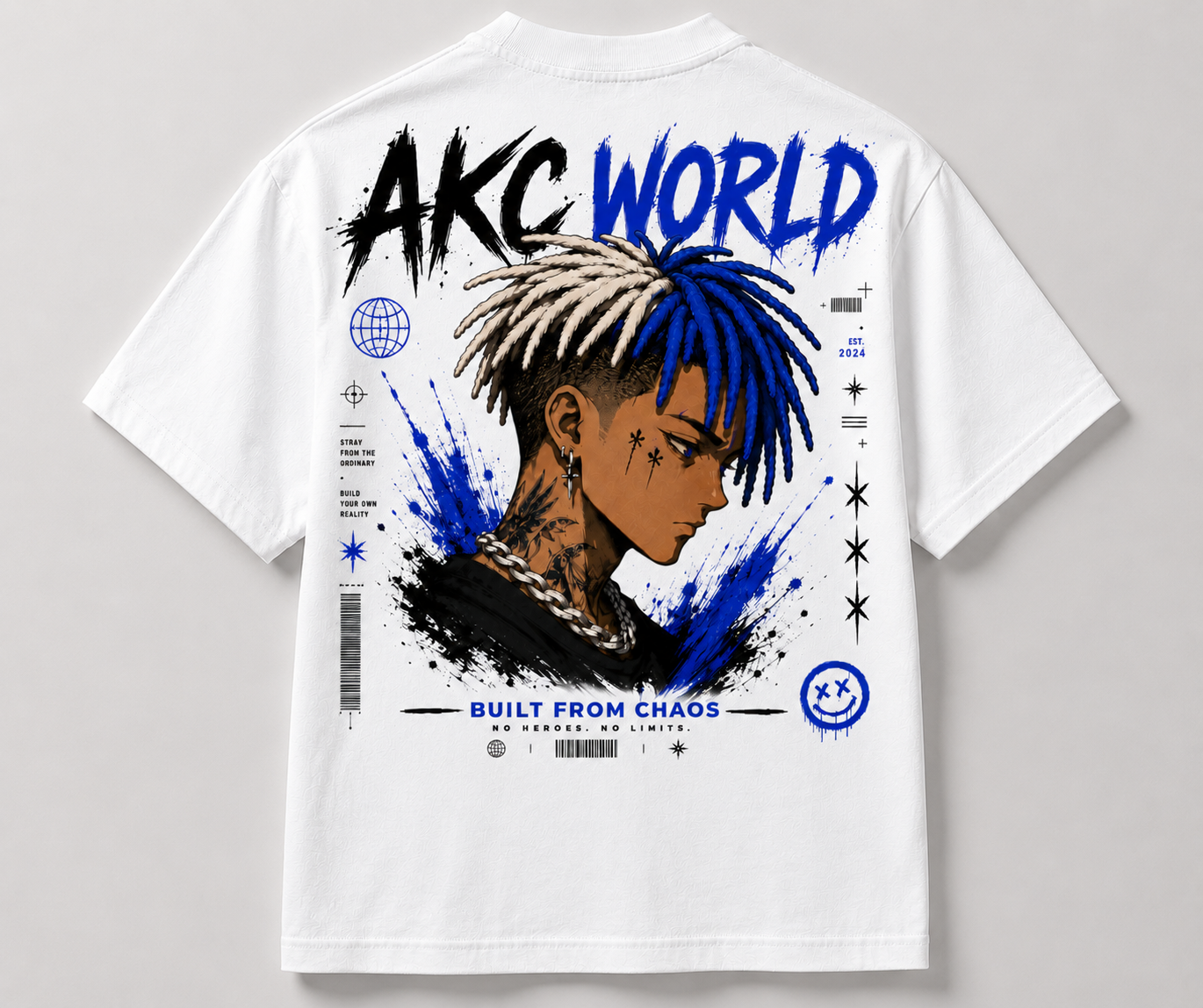 AKC World Oversize T-Shirt – Built From Chaos Streetwear Edition
