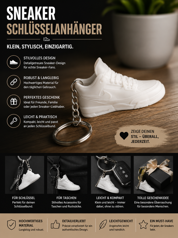 Sneaker Schlüsselanhänger – Style für echte Sneaker-Fans