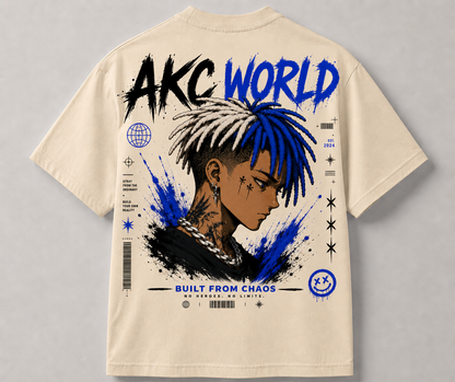 AKC World Oversize T-Shirt – Built From Chaos Streetwear Edition