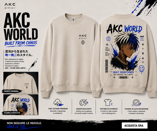 Felpa Oversize AKC World – Built From Chaos