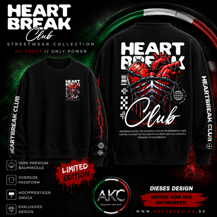 🖤 HEART BREAK CLUB – OVERSIZE PULLOVER 🖤